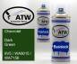 Preview: Chevrolet, Dark Green, 9V5 / WA9015 / WA7156: 400ml Sprühdose + 400ml Klarlack - Set, von ATW Autoteile West.